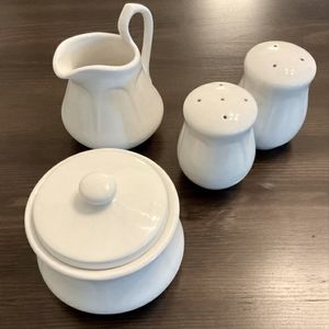Vintage GIbson Everyday Salt, Pepper, Creamer, Sugar Set White